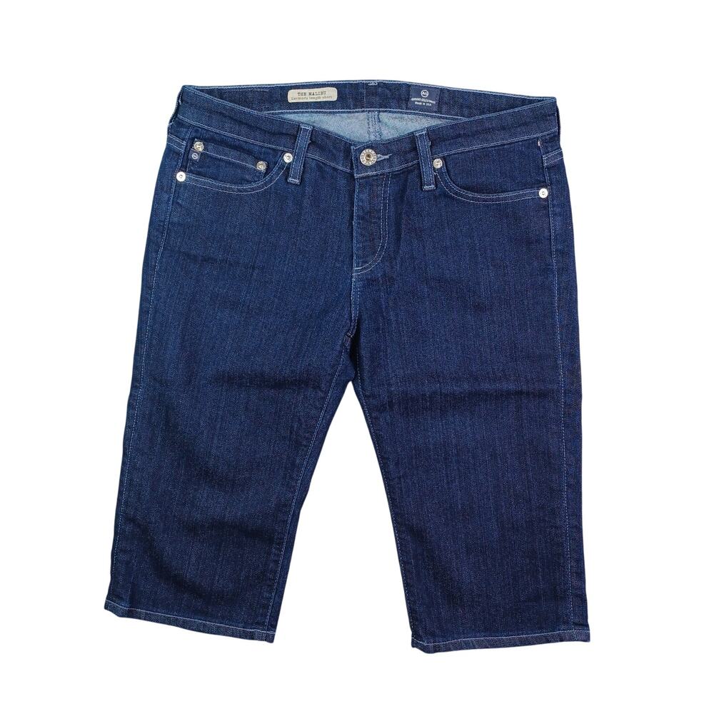 Adriano Goldschmied AG Malibu Jean Shorts Women's 28 Blue Dark Denim Bermuda